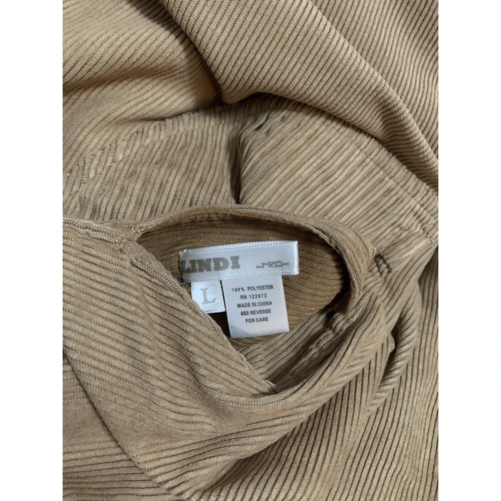 LINDI Women's Size Large Reversible Jacket‎ Coat Hooded Brown Animal Print